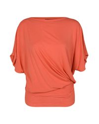 Alldressedup | Orange Boat Neck Top | Lyst