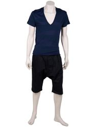 Unconditional | Blue Stripe V Neck Tee for Men | Lyst