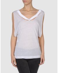 CoSTUME NATIONAL | White Sleeveless T-shirt | Lyst