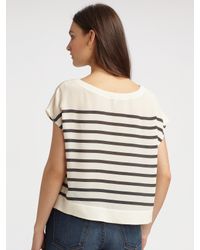 Joie | Brown Placed Stripe Shasta Tip | Lyst