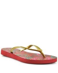 Havaianas | Slim Turkish - Red Rubber Thong Flip Flop | Lyst