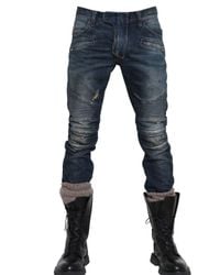 Balmain | Blue Biker Jeans for Men | Lyst
