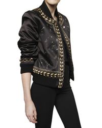 Givenchy | Black Ribbed Polyester Duchesse Blouson | Lyst