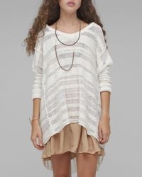 Free People | White Spending Time Pullover | Lyst