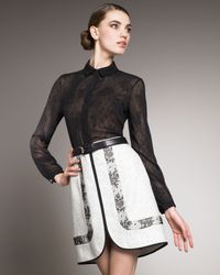 Jason Wu | White Peyton Lace-inset Cutaway Skirt | Lyst