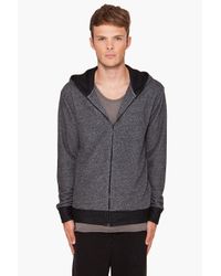 T By Alexander Wang | Gray Siro French Terry Zip Up All The Way Hoodie for Men | Lyst