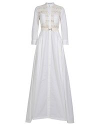Alessandra Rich | White Long Shirt Dress | Lyst