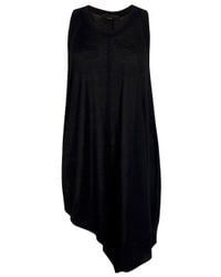 Alexander Wang | Black Merino Drapey Sleeveless Tunic | Lyst