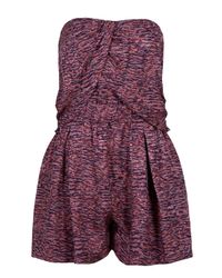 Elizabeth and James | Pink Emma Printed Strapless Romper | Lyst