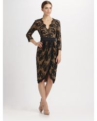Tadashi Shoji | Black Lace Tulip Skirt Dress | Lyst