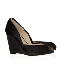 Kors by Michael Kors | Black Vail Calf Hair Peep-toe Pumps | Lyst