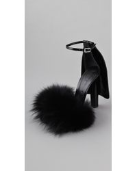 Alexander Wang | Simona Rabbit Sandal, Black | Lyst