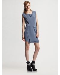 3.1 Phillip Lim | Blue Faux Wrap Dress | Lyst