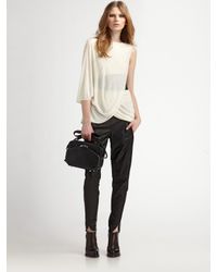 Alexander Wang | White Draped Cummerbund Blouse | Lyst