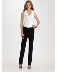 Lafayette 148 New York | White Ruffled Tessa Blouse | Lyst