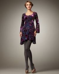 Nanette Lepore | Blue Dita Velvet Burnout Dress | Lyst