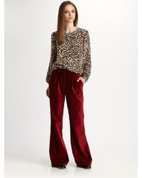 Steven Alan | Brown Cindy Silk Leopard-print Top | Lyst