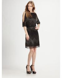 Alice + Olivia | Black Catalina Cut-out Dress | Lyst