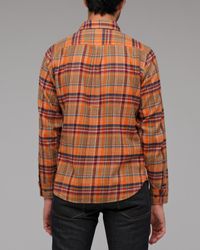 Obey | Orange Cedar Creek Plaid Flannel for Men | Lyst