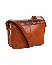 Badgley Mischka - Brown Charlene Croco - Leather Shoulder Bag - Lyst