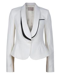 Jason Wu | White Wool-blend Tuxedo Jacket | Lyst