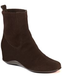 Aquatalia | Versa - Brown Suede Wedge | Lyst