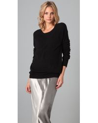 T By Alexander Wang | Black Crew Neck Pullover | Lyst