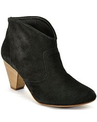 Steven by Steve Madden | Pembrook - Black Suede Ankle Bootie | Lyst