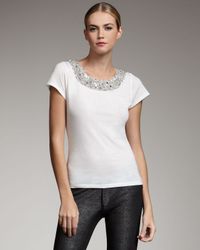 Alice + Olivia | Natural Remada Bead-neck Top | Lyst