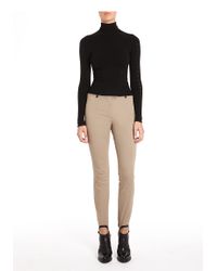 Alexander Wang Brown Stirrup Pant with Leather Detail