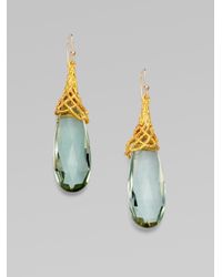 Alexis Bittar | Woven Cap Green Amytheyst Earrings | Lyst