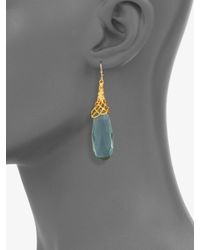 Alexis Bittar | Woven Cap Green Amytheyst Earrings | Lyst