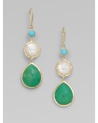 Ippolita | Green Turquoise, Mother Of Pearl, Chrysoprase & 18k Gold Earrings | Lyst