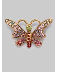 Jay Strongwater | Metallic Jeweled Butterfly Tack Pin | Lyst