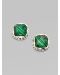 Lagos | Green Sterling Silver Malachite Stud Earrings | Lyst