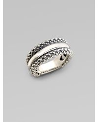 Lagos | Metallic Sterling Silver Caviar Ring | Lyst