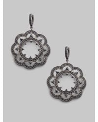 M.c.l Matthew Campbell Laurenza | Black Sapphire & Sterling Silver Lace Drop Earrings | Lyst