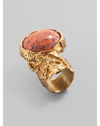 Saint Laurent | Pink Arty Ovale Ring | Lyst