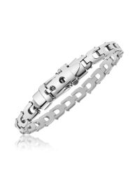 FORZIERI - Metallic Sterling Silver Flat U-link Belt Buckle Bracelet for Men - Lyst