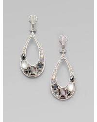 Judith Ripka | Metallic Hematite, Sapphire, Corundum, Crystal, Mother-of-pearl & Sterling Silver Earrings | Lyst
