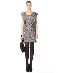 French Connection | Brown Cheetah Spots Flared Dress | Lyst