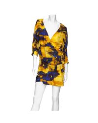 Thakoon Addition | Blue Abstract Print Wrap Dress | Lyst