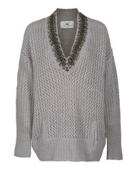 Day Birger et Mikkelsen | Gray Talita Crochet Knit Sweater | Lyst