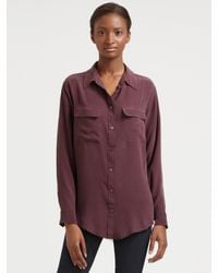 Equipment | Purple Silk Signature Blouse | Lyst
