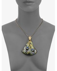 Alexis Bittar | Green Peacock Pendant Necklace | Lyst