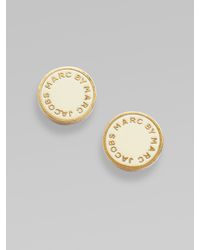 Marc By Marc Jacobs | Metallic Signature Disc Earrings | Lyst