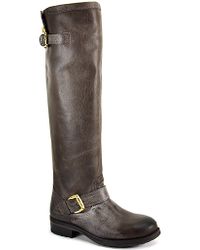 Steve Madden | Lindley - Brown Leather Riding Boot | Lyst