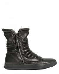 BB Bruno Bordese | Black Padded Calfskin High Top Sneakers for Men | Lyst