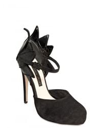 Chrissie Morris | Black 120mm Suede and Stingray Ankle Strap Pum | Lyst