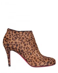 Christian Louboutin | Multicolor 85mm Belle Printed Ponyskin Boots | Lyst